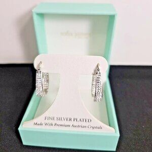 Sofia James New York Fine Silver Plated w/ Premium Austrian Crystals Earrings